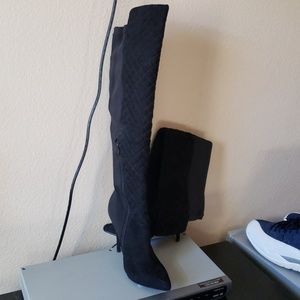 Black high heal boots